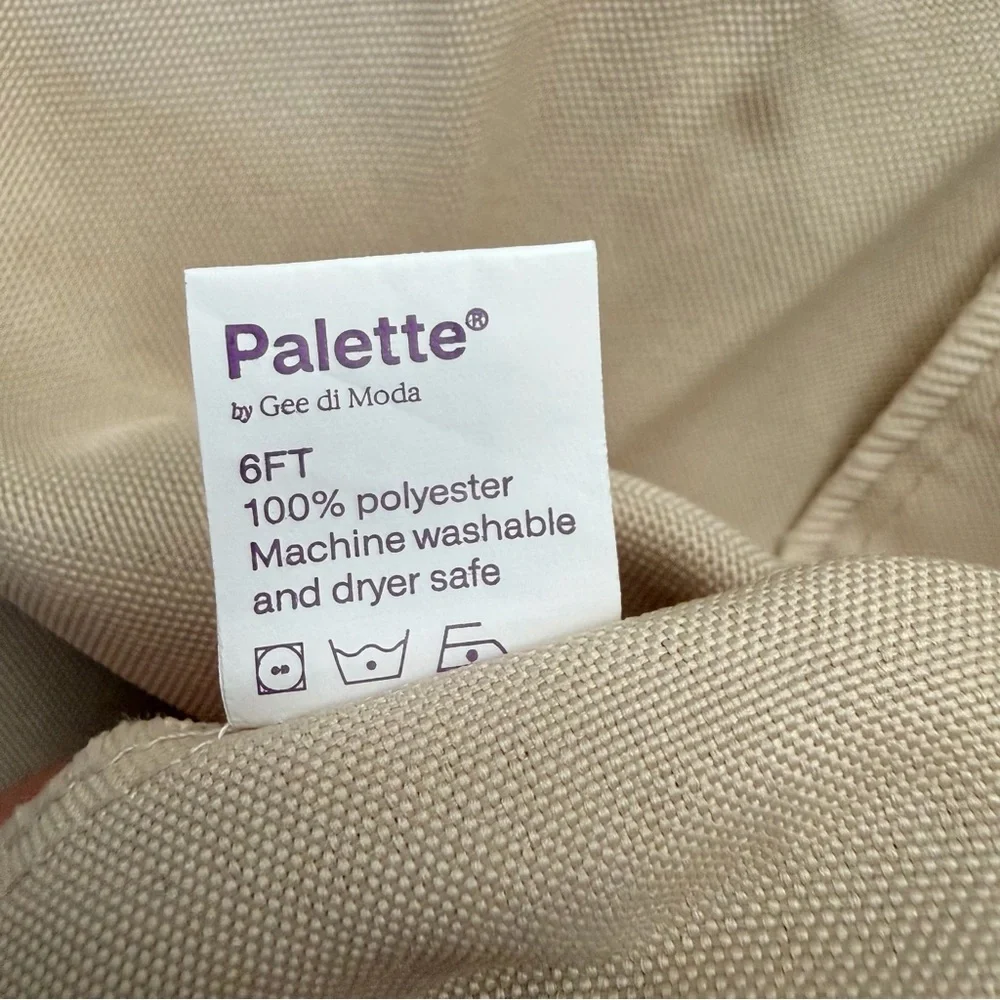 Palette Beige Fitted Tablecloth Fits standard 6 ft rectangular tables